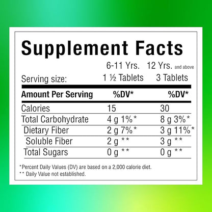 Benefiber Chewable Prebiotic Fiber Supplement Tablets for Digestive Health, Assorted Fruit Flavors - 100 Count