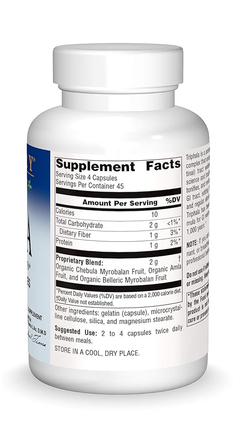 Triphala Internal Cleanser 500 mg Planetary Herbals 180 Caps