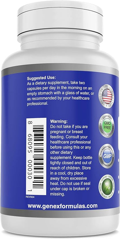 Genex Formulas NR Nicotinamide Riboside 300mg/Serving (60 Capsules) NAD+ Precursor for Healthy Aging - GMP-Certified, Non-GMO, Gluten-Free, Vegetarian (1 Pack)