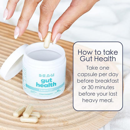Be Amazing Gut Health Probiotic+ | Digestive Enzymes, 10 Billion CFU, 8 Probiotics Strands, Improves Skin | Reduce Bloating & Supports Regularity for Women & Men | Vegan, Gluten Free | 30 Capsules