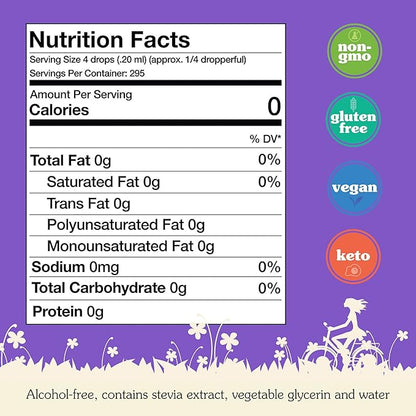 NuNaturals Liquid Stevia, Sugar-Free Sweetener, Plant-Based Sugar Substitute, Zero Calorie, Unflavored, Alcohol-Free, 2 oz