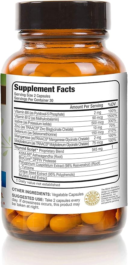 Thyroid Script by Suzy Cohen - Thyroid Support Supplement