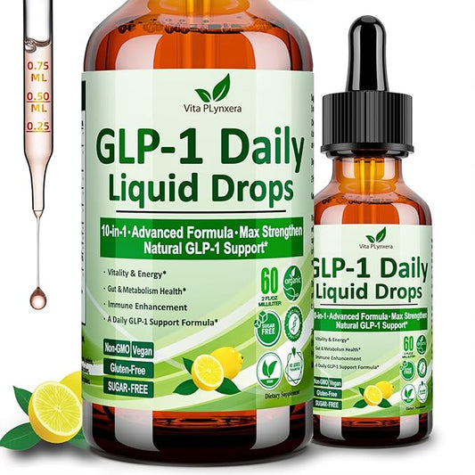 GLP-1 Supplement Liquid Drops, GLP1 Activate Fiber w. Berberine 800mg Cyelon Cinnamon Green Tea Bromelain, Naturally GLP-1 Support for Metabolic, Gut & Digestive Health* Immune & Energy Support