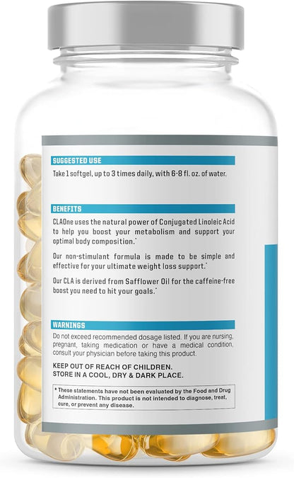 NutraOne CLAOne Supplement from Nutrition — Conjugated Linoleic Acid (CLA) Natural Supplement* (90 Capsules)