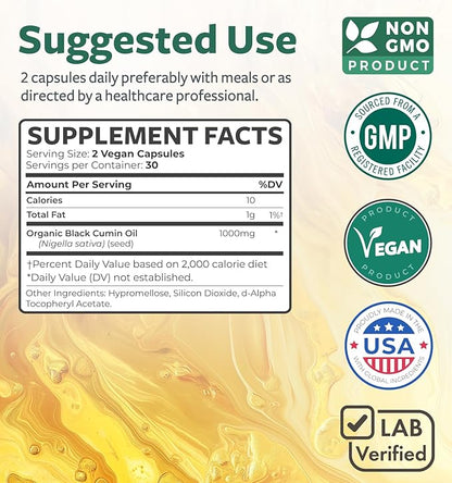 Elderberry Gummies & Black Seed Oil (1-Month Supply) Immunity Power Duo - Elderberry Gummies for Adults with Vitamin C & Zinc (60 count) & Black Seed Oil - Premium Cold-Pressed Nigellia Sativa Oil