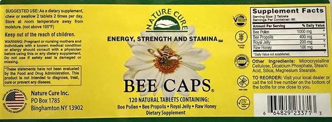Original Bee Caps in Brown Bottles - 6 Pack - 120 Count Each Bottle