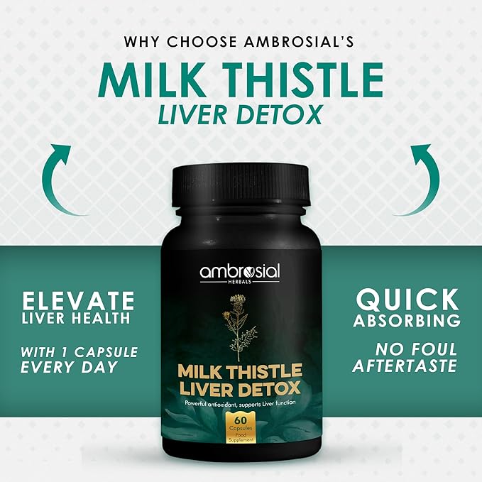 AMBROSIAL Milk Thistle Capsules - Pack of 1-60 Capsules