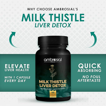AMBROSIAL Milk Thistle Capsules - Pack of 1-60 Capsules