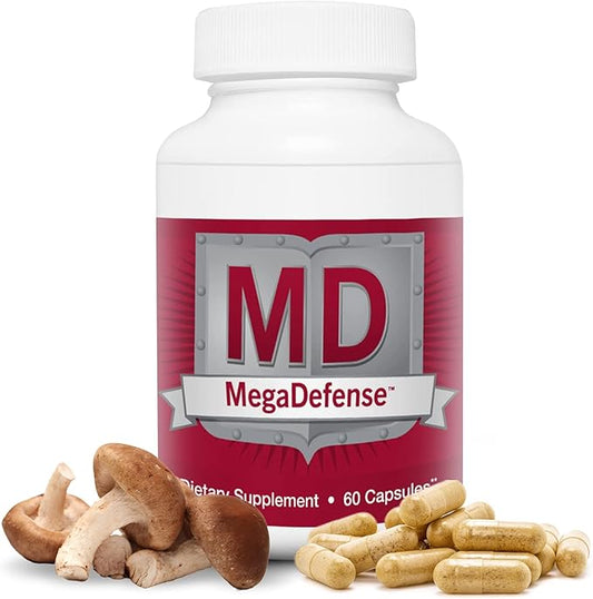 Waiora MegaDefense Mushroom Supplement - Mushroom Capsules for Daily Wellness, 6 Mushrooms Supplement: Reishi Mushroom, Turkey Tail, Cordyceps, Maitake, Agaricus & Shiitake, Non-GMO (60 Veggie Caps)…