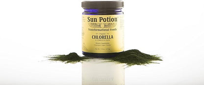 Chlorella Powder 111g by Sun Potion - Premium Organic Superfood, Pure Supplement, Rich in Vitamins, Protein, and Fatty Acids - Vegan, Nutrition, and Potent