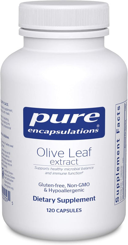 Pure Encapsulations Olive Leaf Extract | Hypoallergenic Supplement Supports Immune System and Healthy Intestinal Environment | 120 Capsules
