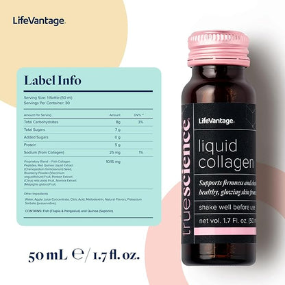 TrueScience Liquid Collagen for Glowing Skin - Collagen Activation & Replenishment Blend - Supports The Appearance of Firmer Looking Skin - 10 Bottles x 1.7 Fl. oz. (50 ml) Each
