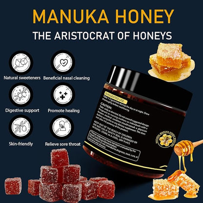 SSGP Himalayan Shilajit Gummies, Fulvic Acid and Trace Elements, No Added Sugars, Sweetened by Manuka Honey, Clean Formula, for Energy and Healthy, 30 Gummies