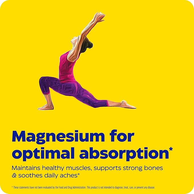 Enzymedica, Magnesium Motion with 3 Forms of Magnesium, ATA Mg, Glycinate, Malate, Soothes Occasional Aches, Supports Bones & Muscles, 60 Count