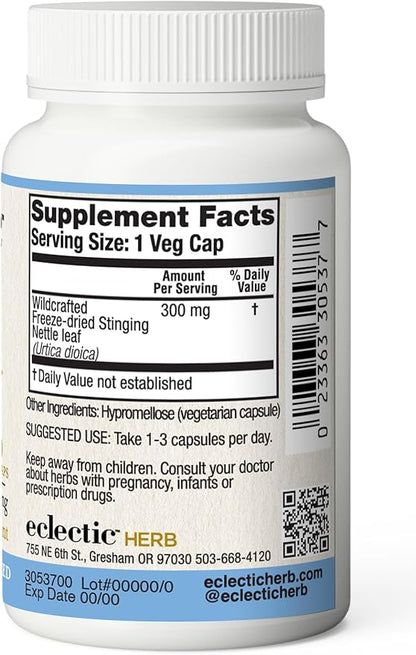 Eclectic Institute Raw Freeze-Dried Non-GMO Nettle Leaf | Healthy Sinus Support, Histamine Response & Respiratory Wellness | 90 CT