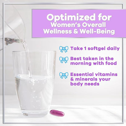 Multivitamin for Women - Vitamin A, C, D, E, and 8 B Vitamins for Energy & Immune Support, with Biotin, Iron & Zinc for Bone & Skin Health, Daily Womens Multivitamin & Minerals - 120 Softgels