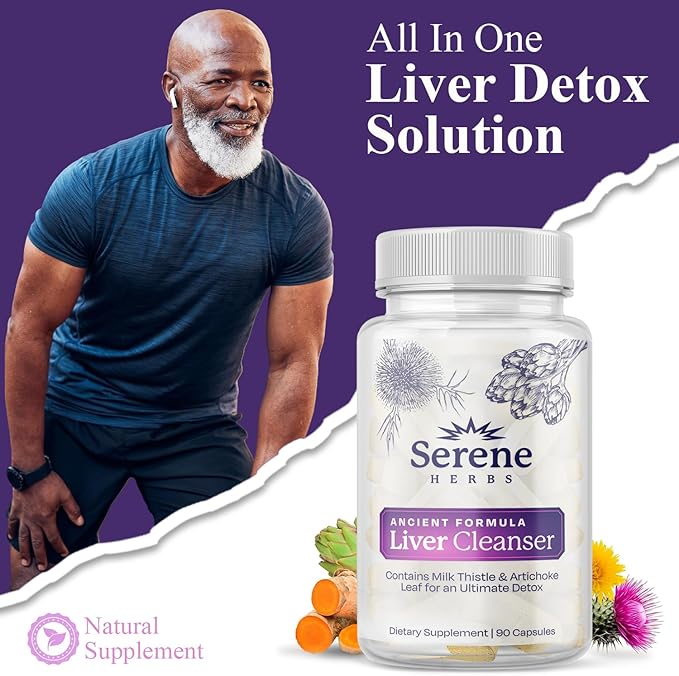 Liver Cleanse Detox & Repair Formula – Pure Health Liver Support with Milk Thistle, Artichoke & Dandelion Root for Fatty Liver & Liver Health Herbal Detox Supplement Capsules (60 Count)