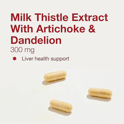 Protocol Milk Thistle Extract 300 mg - for Healthy Liver Support* - with Artichoke Leaf & Dandelion Root - Vegan & Kosher - 90 Veg Capsules