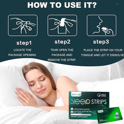 WXW Melatonin, Melatonin Supplements for Restful Sleep, Sleep Aids for Adults, Melatonin 3 mg Fast Dissolve & Release 30 Tablets
