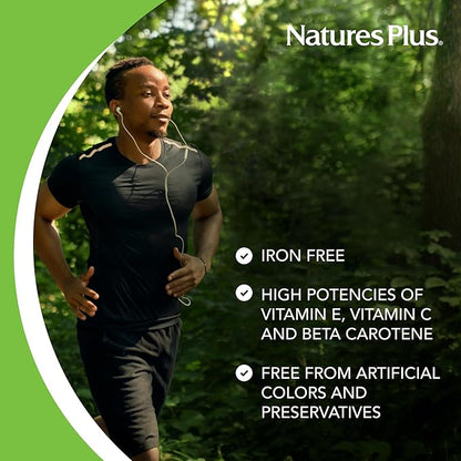 Natures Plus Ultra One Iron Free - 60 Easy to Swallow Capsules - High Potency Once Daily Multivitamin & Mineral Supplement - Natural Energy - Vegetarian, Gluten-Free - 60 Servings