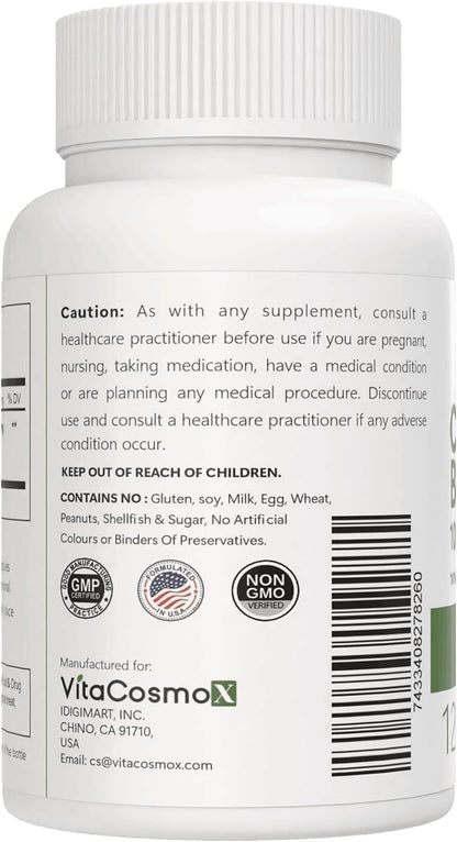Cissus Quadrangularis Extract Capsules, 8000mg, 120 Count, Vegan - 60 Servings, Gluten Free, Non-GMO, and Vegetarian Friendly