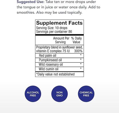 Physician's Strength Power-E - 1 fl oz - Sunflower Vitamin E - Soy Free & Non-GMO - 86 Servings