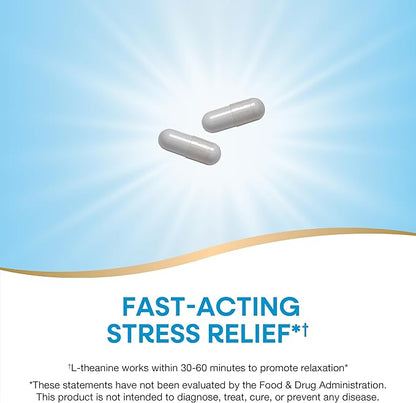 Nature's Way L-Theanine, Stress Support*, Promotes Relaxation*, 200 mg per 2-Capsule Serving, Vegan, 180 Capsules