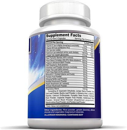 Prostate Health Supplement for Men – 33 Natural Ingredients with 45% Saw Palmetto Extract