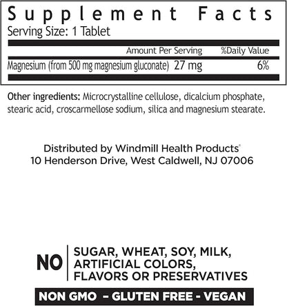Magnesium Gluconate 500 Mg 90 Tb - From Windmill