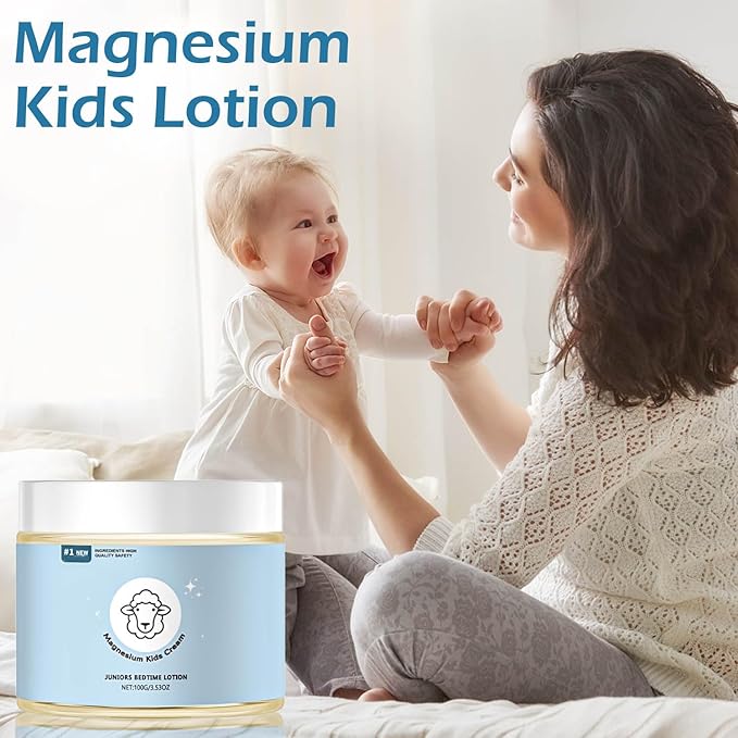 Magnesium Lotion for Kids – Magnesium Lotion for Sleep for Sleep & Relaxation – Bedtime Support Without Melatonin – Gentle Topical Formula for Nighttime Comfort (3.53 oz)