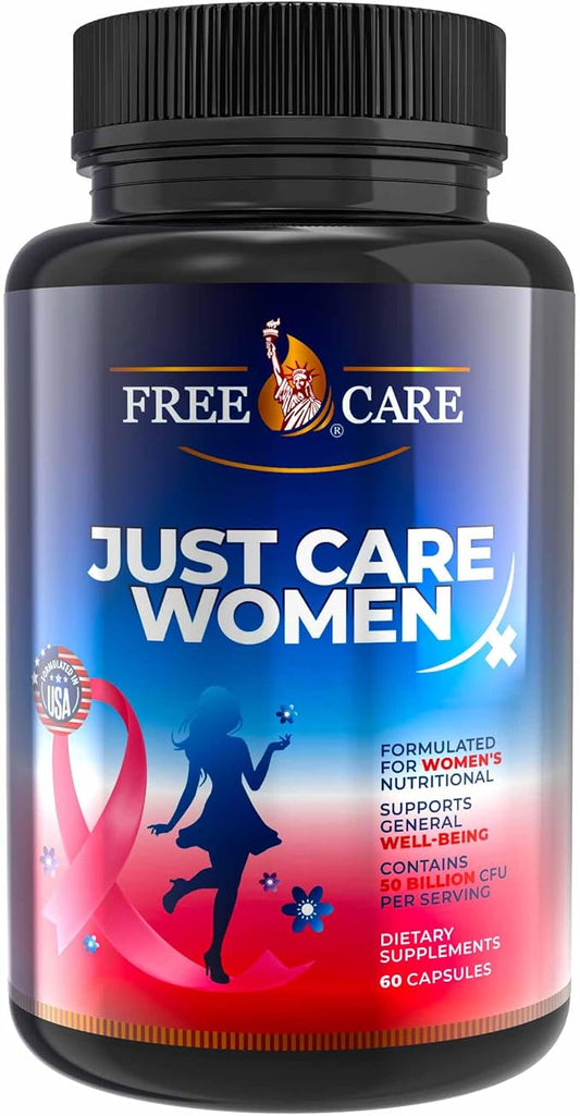 Probiotics for Women 50 Billion CFU 8 Strains, for Women’s Daily Digestive & Feminine Health, with Cranberry Extract, Acidophilus, Organic Prebiotics & Selenium, Gluten & Dairy Free, 60Capsules