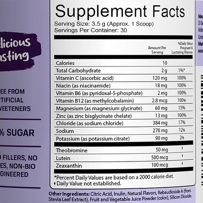 Electrolyte Powder for Pregnancy & Breastfeeding | Zero Sugar - Hydration & Energy Support | Essential Vitamins & Minerals | Prenatal & Postpartum Supplement | Safe for Nursing Moms - 30 Servings