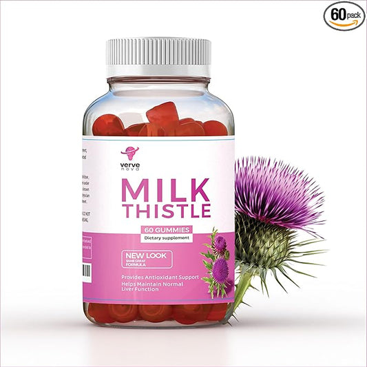 Milk Thistle Supplement Gummies – Liver Health Support, Herbal Antioxidant, Sugar-Free, Vegan, 60 Count
