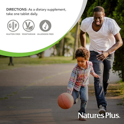 NaturesPlus Pantothenic Acid, Sustained Release - 1000 mg, 60 Tablets - High-Potency Vitamin B5 Supplement - Vegetarian, Gluten Free - 60 Servings