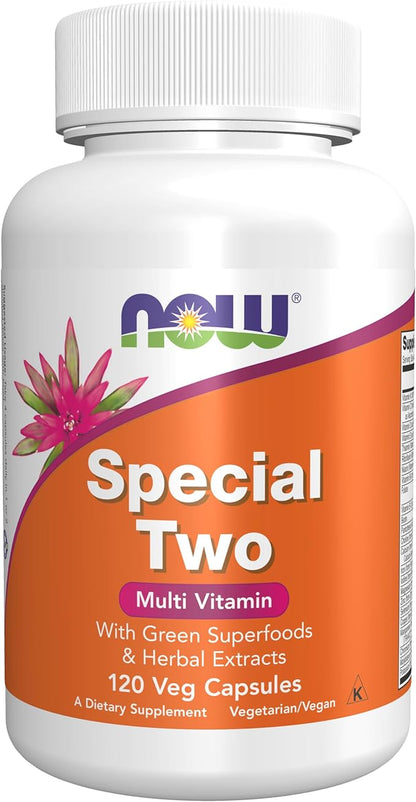 NOW Supplements, Special Two with Green Superfoods & Herbal Extracts, 120 Veg Capsules