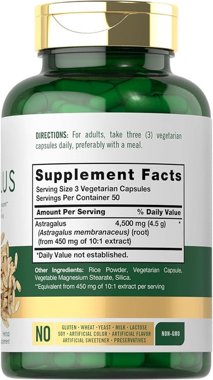 Carlyle Astragalus Root Capsules 4500mg | 150 Count | Vegetarian, Non-GMO, Gluten Free Supplement