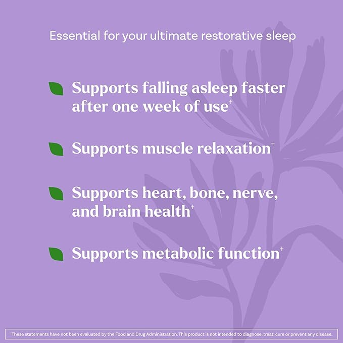 Natrol Sleep & Restore Calming Drink Mix with Magnesium Glycinate, Magnesium Sleep Aid, Melatonin-Free, Cherry, 10 Stick Packs