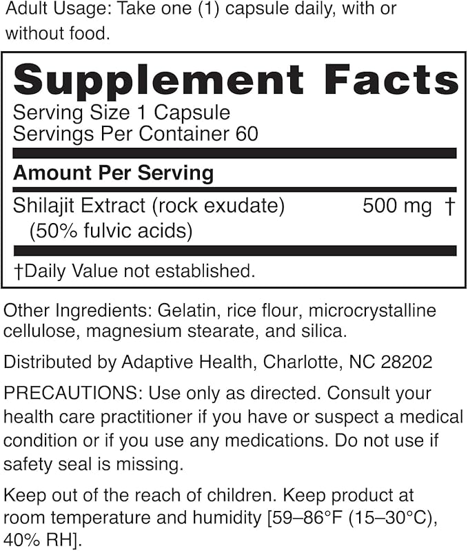 Nugenix Essentials Shilajit Capsules Supplement - 500mg, Standardized to 50% Fulvic Acids, Himalayan, Pure Shilajit for Men, 120 Capsules