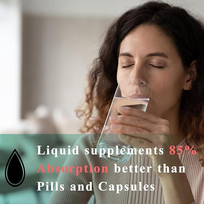 5-in-1 Magnesium Drops - 1000mg of Magnesium Glycinate, L-Threonate,Citrate,Taurate,Malate and l-theanine - High Absorption Magnesium Liquid