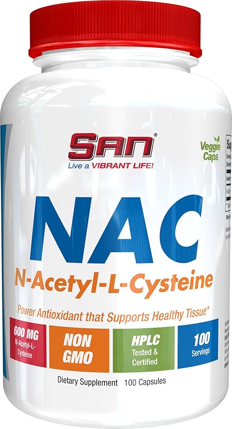 N-Acetyl-L-Cysteine (NAC), Immune, Respiratory, Liver Health, NAC 600 mg, Potent antioxidant Support, Free-radicals, Easy to Absorb, 100 Capsules