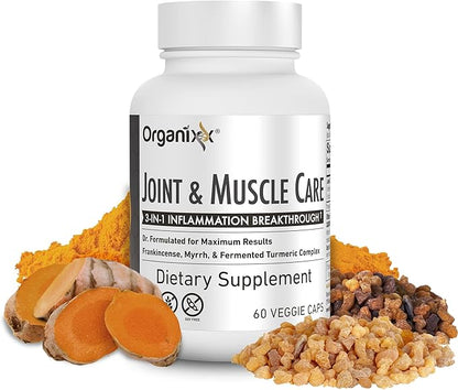 Organixx Multi-Vita-Maxx Whole Food Multivitamin (90 Gel Capsules) & Joint & Muscle Care (60 Capsules)