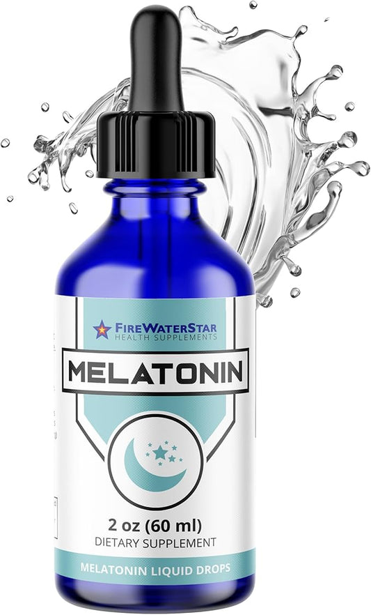 FWS Liquid Melatonin Drops for Adults and Kids - 99% Pure Bioactive Melatonin - Organic, Non-GMO, Vegan - Minimal Ingredients - Easy Adjustable Dosing - Helps to Promote Restful Sleep - 2oz