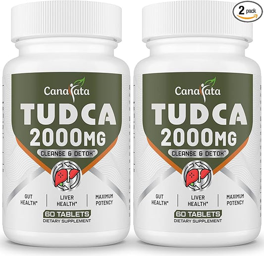 TUDCA Liver Supplements 2000mg - Strong Bile Salts Support Liver Detox & Cleanse - Liver and Gallbladder Health Formula-Easy to Swallow Tablets-60 Days Supply