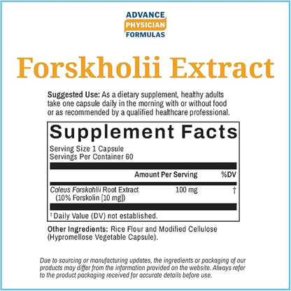 Forskolin (Coleus Forskohlii) Extract, 100 mg, 60 Vegetable Capsules