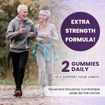 Glucosamine Chondroitin Gummies Sugar Free,Extra Strength 1500mg Glucosamine with MSM & Turmeric,Joint Support Gummies Supplements for Men & Women,for Joint Flexibility & Bone Health, 90 Count V01