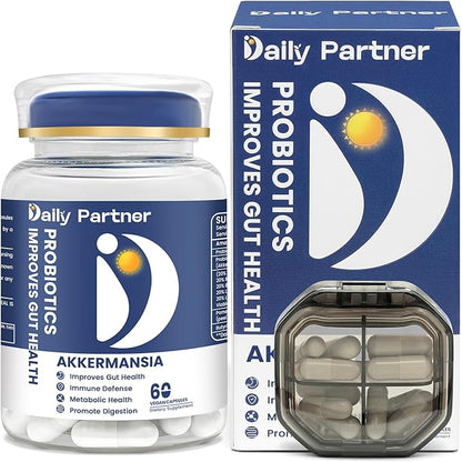 Akkermansia Probiotic with Butyrate, 30 Billion CFU Akkermansia Muciniphila Probiotics for GLP-1 Production, Supports Digestive & Gut Health for Women & Men, Delayed Release, 60 Count (Box Included)
