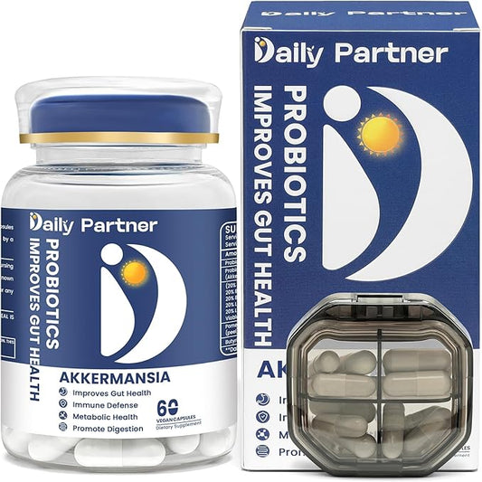 Akkermansia Probiotic with Butyrate, 30 Billion CFU Akkermansia Muciniphila Probiotics for GLP-1 Production, Supports Digestive & Gut Health for Women & Men, Delayed Release, 60 Count (Box Included)
