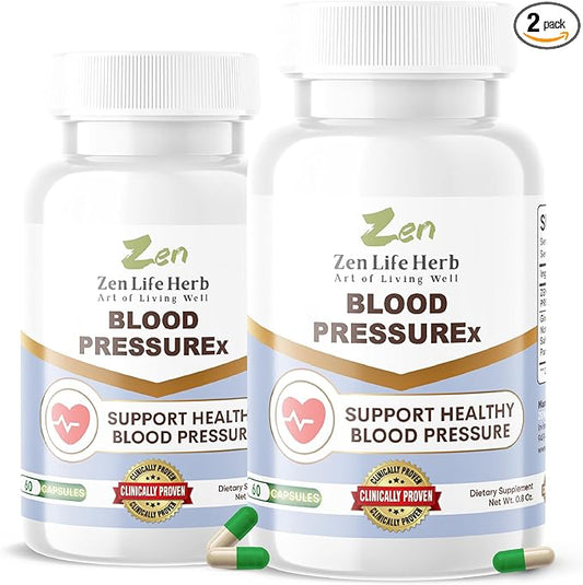 Blood PressuREx - Heart Health Blood Pressure Support Supplement-Support Blood Pressure & Healthy Circularity Naturally Ginseng Plus Blend 100% PURE Plant-Based Supplement (120 Capsules)