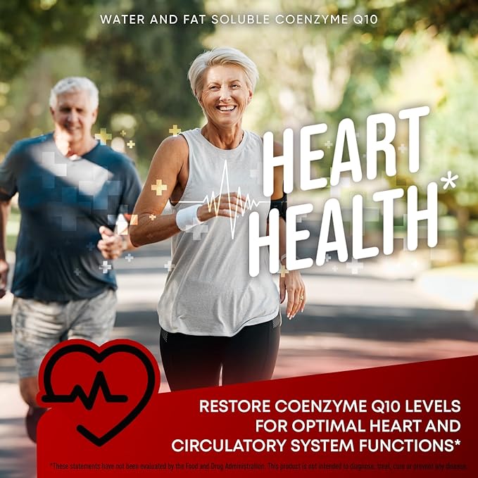 High Absorption CoQ10 200MG - Co Q10, 200mg Softgels for Heart Health & Energy Production - Enhanced Co Q 10 Supplement with Antioxidants and Flaxseed Oil - CoQ10 200 mg Per Serving