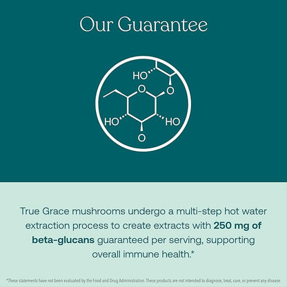 True Grace Mushroom Myco-Renew Blend Daily Immune Support - 60 Count Capsules - Organic